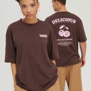 Mocha Blend Brown Tee – Pure Cotton Ease
